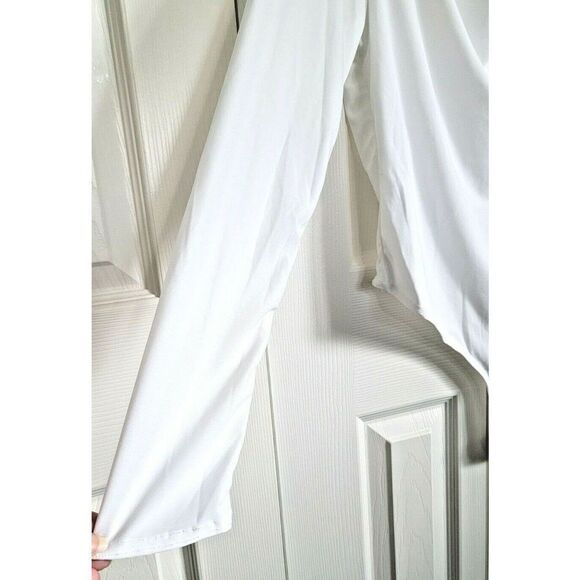Fashion Nova Bodysuit‎ Size Small Drape Front L/S White Stretch NWT - Picture 6 of 6